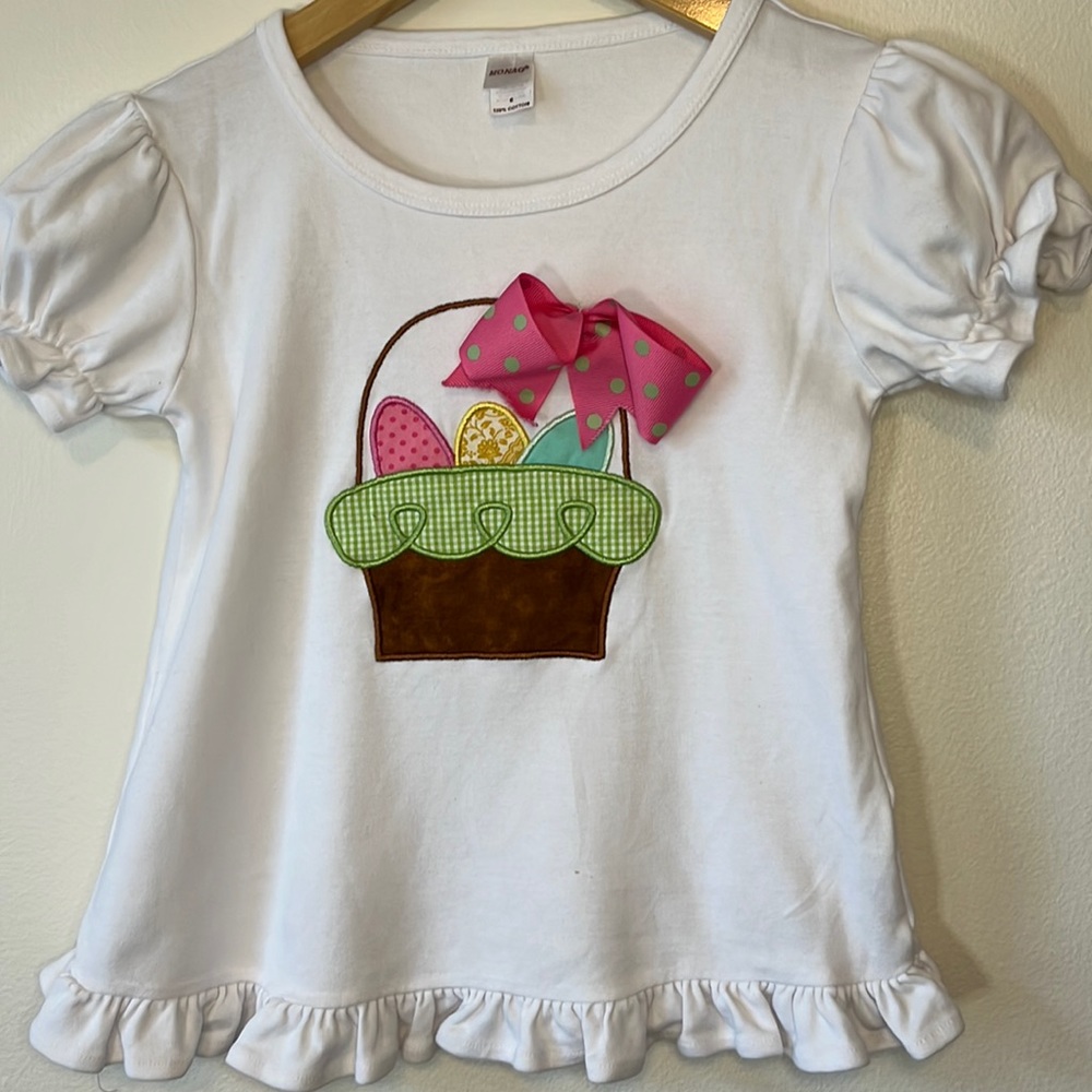 Easter basket appliqué shirt